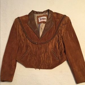 diamond leathers fringe jacket